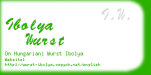 ibolya wurst business card